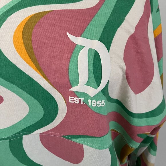 2022 Swirl Disneyland Spirit Jersey Green Pink Orange Yellow Retro Long Sleeve M - Picture 3 of 9